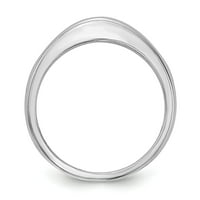 0.20ct. CZ Čvrsta stvar 14k bijeli zlatni vjenčani prsten za vjenčanje