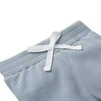 Beiwei Newborn Slatka čvrsta boja Outfits dugi rukavi Labavi odjeća za odijevanje gumba Party + Hlače