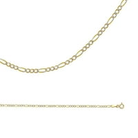 FIGARO ogrlica sa čvrstim 14K žuto-bijelim zlatnim lancem Pave tanka nježna dva tona originalna