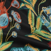 Onuone Rayon Dusty Blue tkanina cvjetara DIY odjeća za preciziranje tkanine za ispis tkanine sa širokim