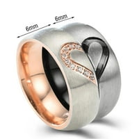 Dan zaljubljenih Dan Darove Par prstenovi od nehrđajućeg čelika Prsten Valentines Day Nakit