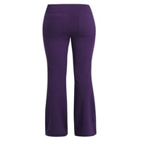 Sportski visoki struk Yoga hlače Ženska salon sa džepovima Bootcut Grejda Fitness ActiveWer pantalone