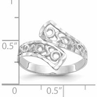 14k bijelo zlato by-pass čipkani dijamantni rezni prsten napravljen u peru-poluwelry od slatkog graška
