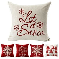 Cheers.us crvene božićne pahulje bacaju jastuk zimski odmor uzorak teksturirajući kvadratni jastuk jastuk