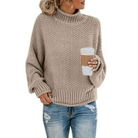 Dukseri za žene Ženska moda Jesen Zimski pleteni džemper debeli pulover Turtleneck džemper ženski zbori
