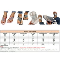 Daeful Womens Thong sandale na plaži ravne sandale ljetne casual cipele Lagani klizanje na flip flops