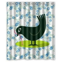 Slatka ptica slika vodootporna kupaonica tkanina za tuširanje