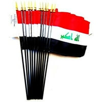 BO OF IRAQ 4 X6 minijaturni stolni i stolni zastava; Američki napravili male mini iračke zastave u kartonu