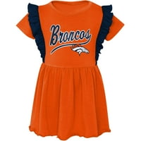 Djevojke Predškolska narančasta Denver Broncos Previše slatka TRI-Blend haljina