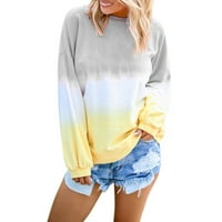 Trendy Dukseri za žene Žene Ležerne prilike, Kontrastna boja Dugih rukava Top pulover zveznicu