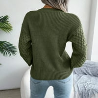 Ženski pad džempera za žene vruća rasprodaja Ženska modna casual šareni dugi rukav s ramenim pletenim