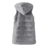 Ženska zimska jakna Žene Faux-Fur 'Gilet prsluk bez rukava karoserija Topli jakna kaput Otiska za ispis