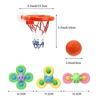 BABY Usisni čaša Spinner igračke košarkaška obruč Igračka za kupanje set za bebe kupka snimanja igračka