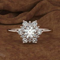 Filedorashia prstenovi za žene Mather's Day Dayts Ženska kreativna dijamantna pahuljica cirkon zvona za prsten nakit poklon