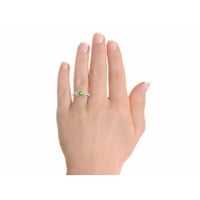 * Rylos klasični dragulj peridot i dijamantni prsten - avgust rođendan *