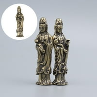 Bodhisattva ukras mesinga Buddha Statua Vintage kineski desktop statuu mesing guanyin ukras