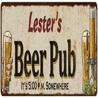 Lesterov pivski pub Man Cave bar Decor Poklon znak 108240053315