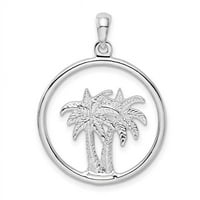 Finest zlatni sterling srebrni polirani dvostruki palmični krug