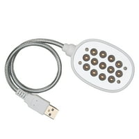 Gooseneck lagana, stepen fleksibilna USB LED lampica za laptope za radne površine bijele