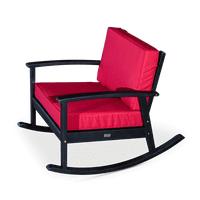 40.5 Široka stolica za ljuljanje, vanjska stolica za roleru sa podstavljenim jastukom za sjedala, drvena