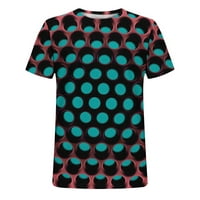 Hesxuno Muška majica 3D nerezani sažetak Ispis kratkih rukava Crewneck Fashion Casual Dnevni odmor za odmor Top Bluzes