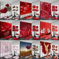 Valentinovo 3D digitalni ispis tuš za tuširanje 4-komadni set za kućnu zabavu hotela