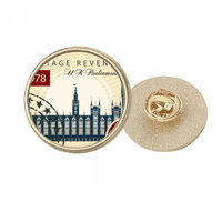 Londonska parlamentarna žig Engleska Britanija uk okruglom metalnom zlatnom pin broškom