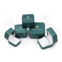 Okrugli rez Moissinite Solitaire Prsten za žene - Flower zaručni prsten, 14k bijelo zlato, US 5,00