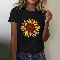 MLQIDK Suncokretove košulje za žene Cvjetne grafičke majice majice Inspirational Tes casual vjerke