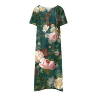 Maxi haljine za žene Ljeto Ležerne prilike s kratkim rukavima s kratkim rukavima s kratkim rukavima