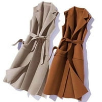 Zimski kaputi za žene plus veličine Ženske odjeće sa kardiganskim remenom dugih rukava cijev Camisole