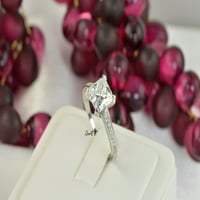 4.35ct Princess rez mladenkinjski zaručnički prsten za vjenčanje Dijamant simulirani sterling srebrni