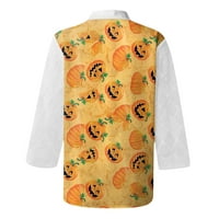 Apepal Women Fashion Bell rukava V izrez Majica Čipkaste patchwork casual labave majice Green 2xl