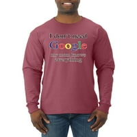 Ne treba vam Google moja kćer zna sve muške majice dugih rukava, crvena, 3xl