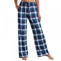 Monfince Womens Plaid hlače za spavanje Workout Joggers hlače nacrtavanje elastičnih struka Pajamas