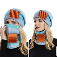 Grijani beanie šešir i toplije vrat 2-u-topli šal pleteni šešir USB grijani šal šake za zimsko skijanje