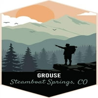 Steamboat Springs Colorado Suvenir Vinil naljepnica planinarske staze Dizajn