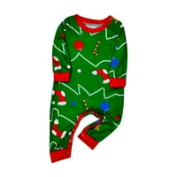 EGMY podudaranje porodice božićne pidžame set Christmas PJS za obiteljski set Crveni plaćeni gornji
