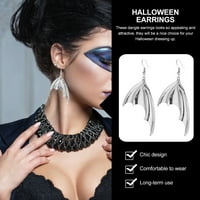 Par minđuše za Halloween šišmišu Metalne gotičke naušnice Halloween uho nakit