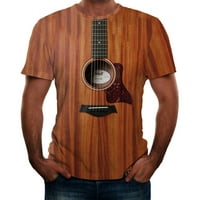 Muške haljine majice Muška fashon gitara 3D tiskana majica cool ljetne kratke rukave tees vrhovi