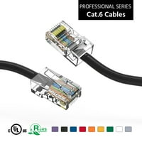 20ft CAT UTP Ethernet mrežnog mreže bez pokretanog kabla crna, pakovanje