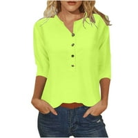 Žene ljetne vrhove ruhove trendy tiskane košulje casual crew izrez labave majice Comfy modne bluze Tees