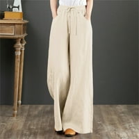 Teretne pantalone za žene Radne ležerne ljetne velike struke s dugim nogama sa džepom pantalone