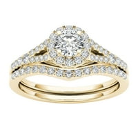 Zlatni prstenovi za žene cirkon pozlaćeni prsten za prstenje par intaid klasični prstenovi nakita