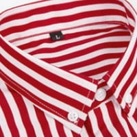 Košulja za gumb za muškarce za muškarce Veliki i visoki besplatni gumb s dugim rukavima niz majicu Red