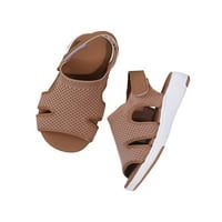 Sanviglor Women Flat Sandal Ljetne sandale Plaže Ležerne cipele Hodanje Lagane prozračne stane Mesh Comfort cipela Khaki 5