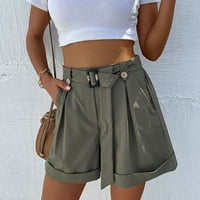 Auroural ženske kratke hlače modna ženska ležerna čvrstoća gumba Spremne ljetne kratke hlače