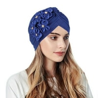Heiheiup Žene Ležerne prilike Pet Mali Cvijeće Solid Heat Cap kapa za glavu TURBANA CAP SLOuchy Headwear