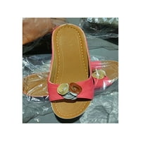 Oucaili Women Wedge Sandale Ljetne papuče Plaža Sandal Lagani cvijetni dijapozitivi unutarnje otvorene
