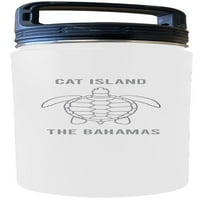 Ostrvo mačaka The Bahami suvenir oz Gravirani bijeli izolirani dvostruki zidni boca od nehrđajućeg čelika